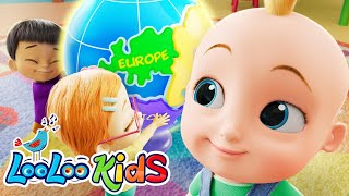 2 HOURS  Seven continents  BEST Toddler Nursery Rhymes  Children's BEST Melodies by LooLoo Kids