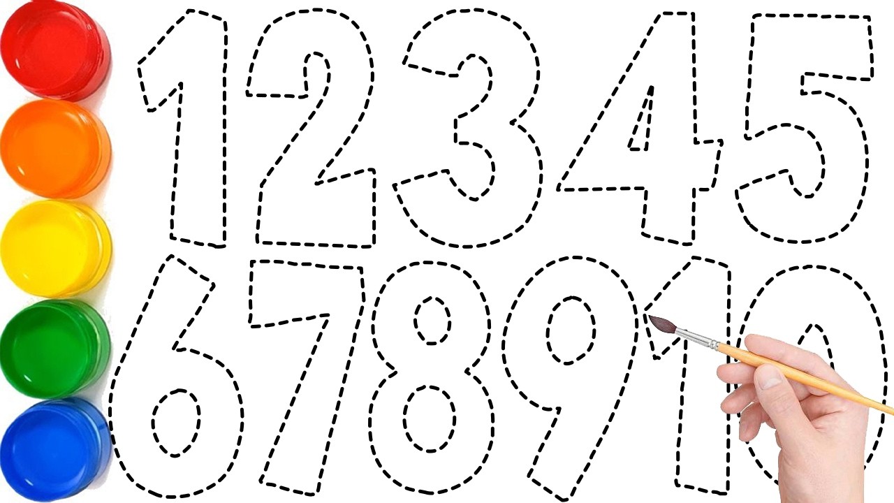 1234567890, Как нарисовать цифры от 1 до 10 для детей | Сможете ли вы их посчитать? 1️⃣2️⃣3️⃣ #До...