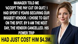 My Manager Said Accept Pay Cut or Quit—Then the Company Lost Its $4.3M Vendor
