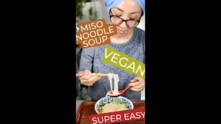 VEGAN MISO NOODLE SOUP RECIPE - SUPER EASY!  #SHORTS