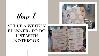 How I Set up My Notebook for a Weekly Planner/To-do List: DIY Notebook Planner
