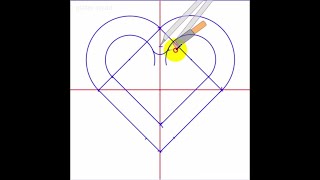 طريقة هندسية لرسم قلب | طريقة لرسم قلب بالجبس بورد | #جبسون_بورد | #ديكورات | جبص مغربي