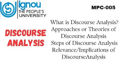 Discourse Analysis In Research (MPC-005)