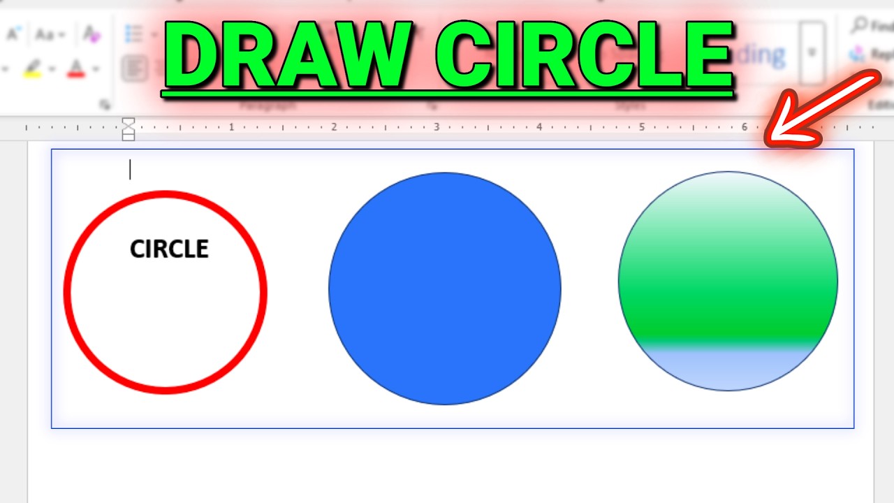 How To Draw a Circle in MS Word - YouTube