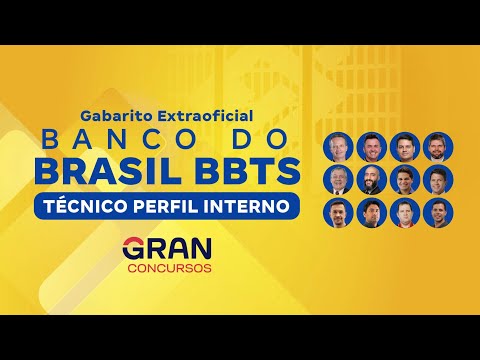 Concurso Banco do Brasil BBTS - Técnico Perfil Interno - Gabarito Extraoficial (Prova Tipo Verde)