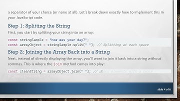 How to Remove Commas from an Array when Splitting Strings in JavaScript