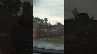WOMAN DRIVER flees Police, SUV Rolls Over Multiple Times 🚔💥 #police