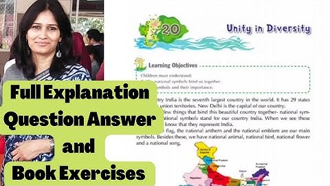 Unity in Diversity | EVS Chapter 20 | Class 3 | APS | Full Explanation Question Answer |