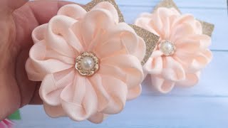 Нежные цветы из лент , мк/Delicate ribbon flowers Нежные цветы из лент , мк/Delicate ribbon flowers