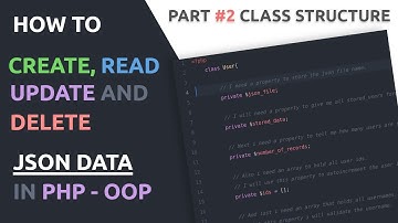 02: Creating the User class. |  Insert, Read, Update, Delete, JSON data in PHP.