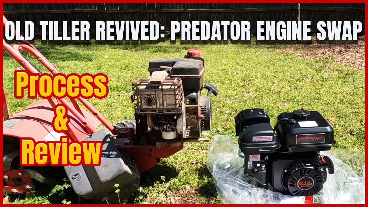 Predator 212cc Horizontal Shaft Engine Swap 17 Years Old Tiller