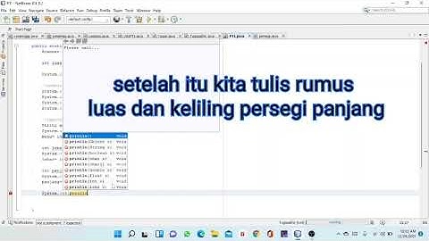 Membuat program keliling dan luas persegi panjang di java #PTI_IT #Bro_ngoding