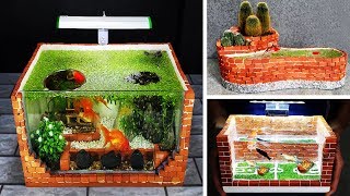 3 AMAZING IDEAS - Make Aquarium From Mini Bricks
