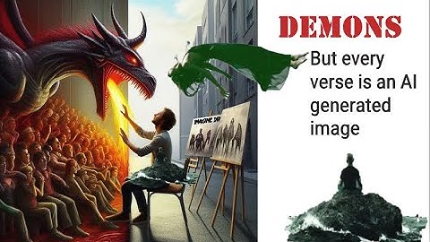 Demons by imagine dragons but every verse is an AI generated image
