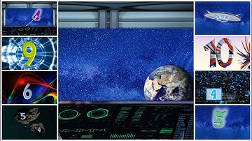 Countdown numbers from 10 | 10 to 0 compilation No4 | space edition | with sound effects