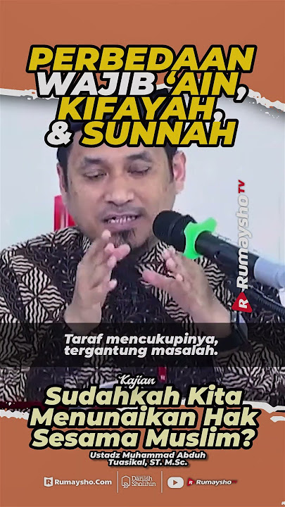 Perbedaan Wajib 'Ain, Wajib Kifayah, dan Sunnah - Rumaysho TV