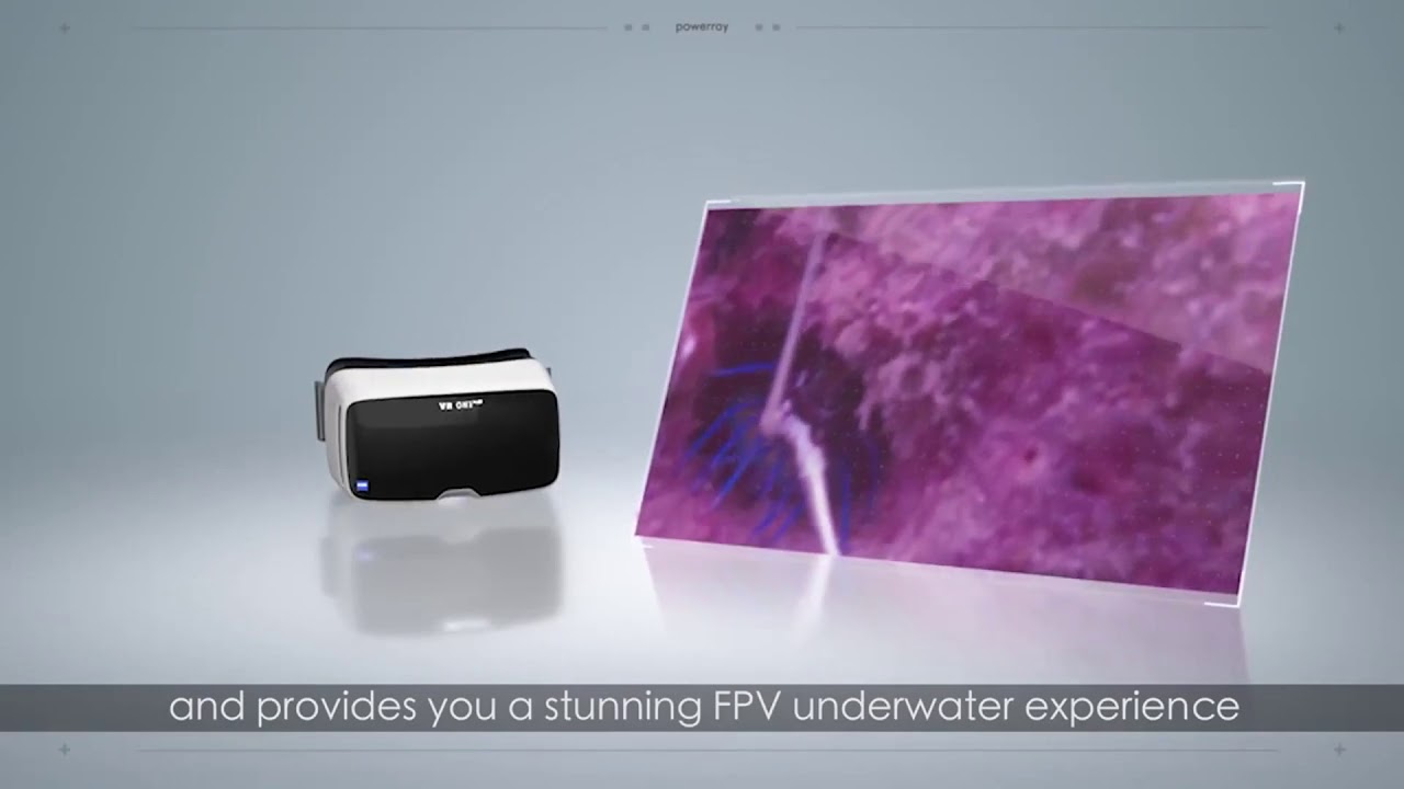 Underwater drone power ray with VR glass