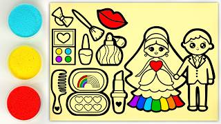 Sand Painting Wedding, Bride &amp; Groom, Manicure &amp; Beautiful Girls | Relaxing Art Collection