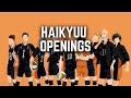 Haikyuu All Openings (1-7) - Full Opening Songs (S1 - S4)