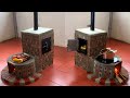 How to make a new 3 in 1 wood stove from beautiful red bricks