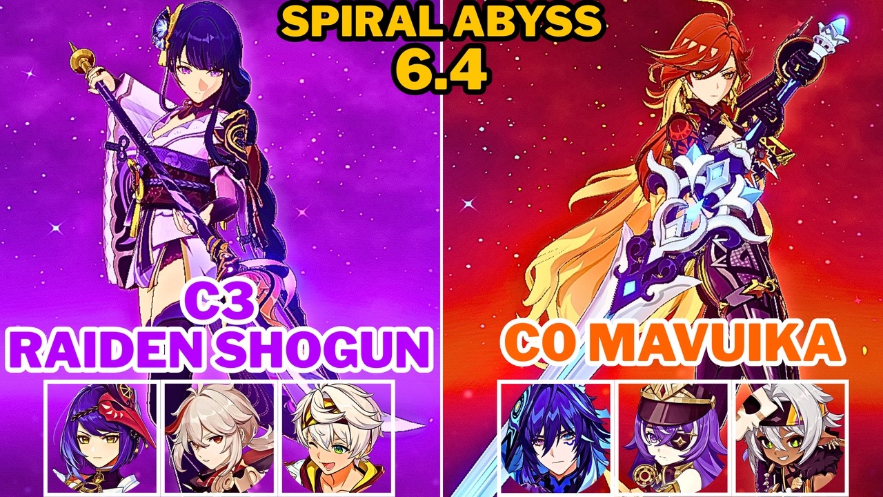 C3 Raiden Shogun Hypercarry & C0 Mavuika Overload | Spiral Abyss 6.4 ...