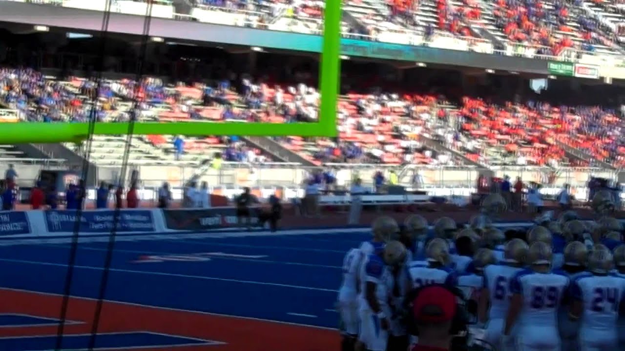 football score BSU Game from the endzone