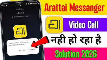 arattai se video call nahi ho raha hai | arattai app video call problem | arattai video call problem