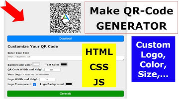 How to Make Your Own QR-Code Generator Website with HTML CSS and JavaScript? [with Source Code]