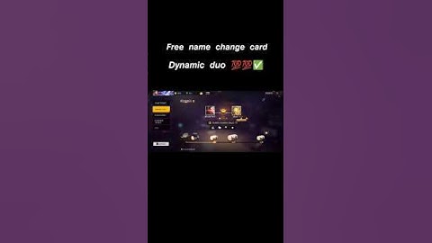 how to get free name change card || dynamic duo #shorts #freefire