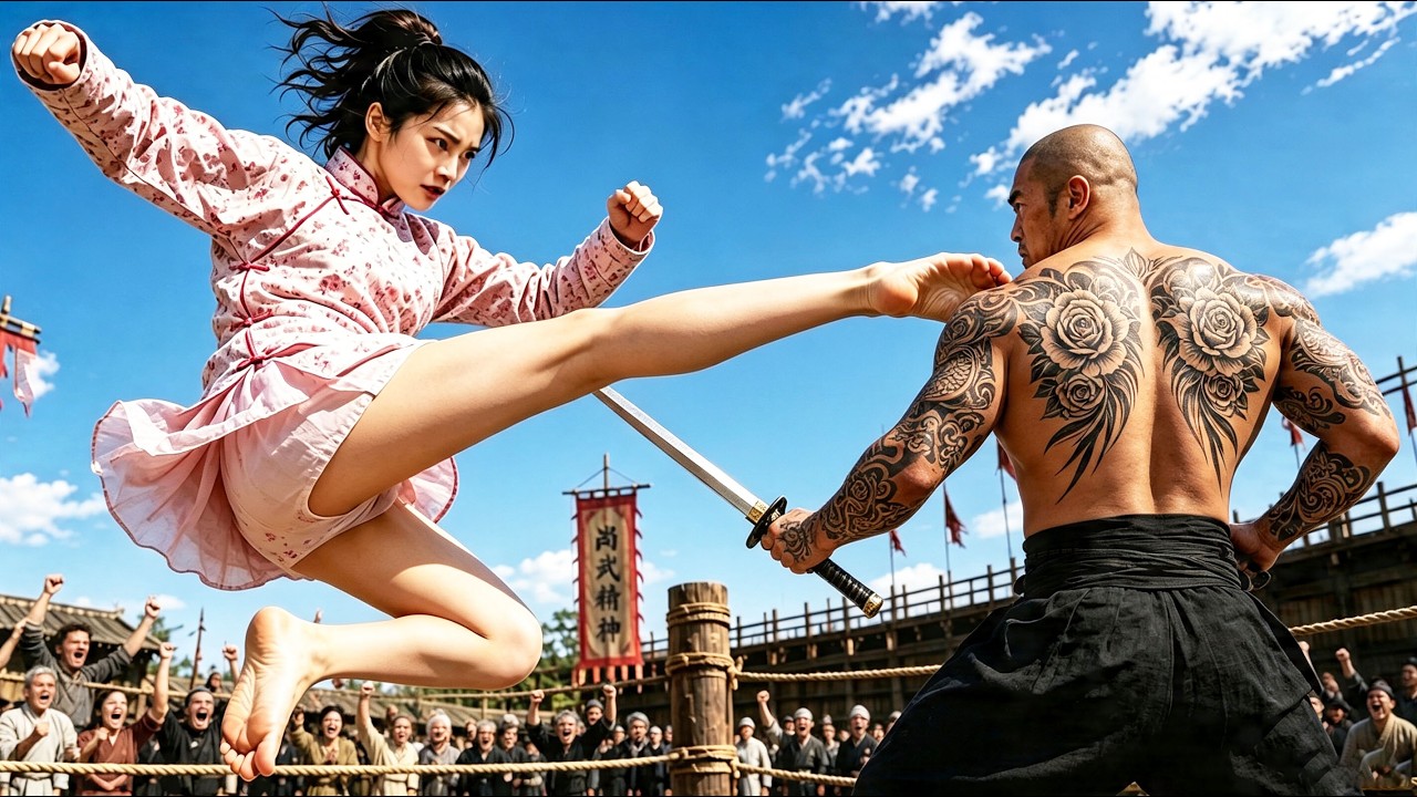 Kung Fu Action Movie: Japanese troops mock Chinese people, only to be crushed by a kung fu master!