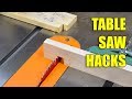 5 Quick Table Saw Hacks / Woodworking Tips and Tricks