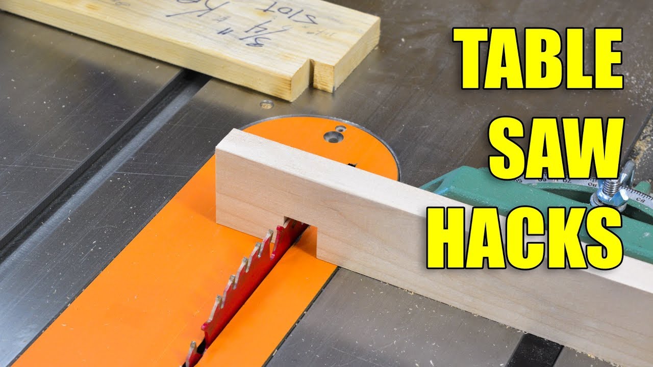 5 Quick Table Saw Hacks / Woodworking Tips and Tricks ...