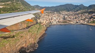 Madeira - Landing at Funchal Cristiano Ronaldo Airport with Easyjet Airbus A320