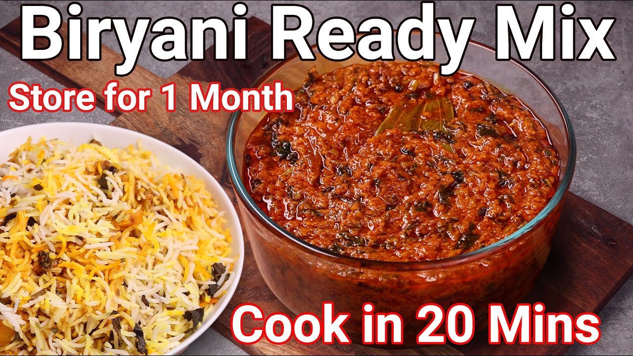 Instant Biriyani Gravy Mix Recipe - Cook Rice Dum Biryani in 20 Mins   Biryani Curry - Store 1 Month