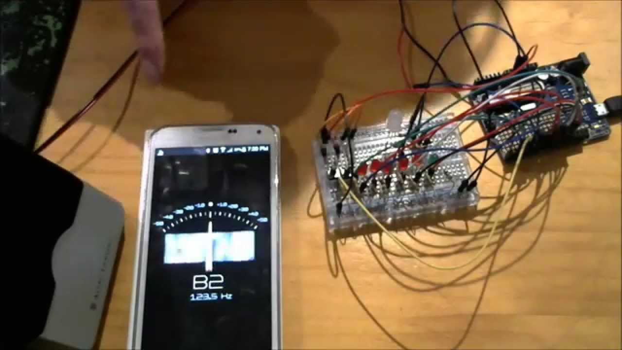 Arduino guitar tuner project - YouTube