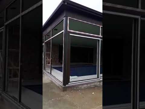 Video: Balkonlar, Verandalar, çardaklar üçün Sürüşmə Alüminium Pəncərələr (24 şəkil): Alüminium Profilli Terrasların Və Gazebosların şüşələri