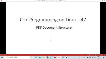 C++ Programming on Linux - PDF Document Structure