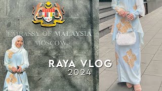 raya abroad vlog 2024 : pre raya moments, eid at moscow