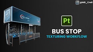 Bus Stop Texturing | Workflow | Detailing | Process #viralvideo #texture
