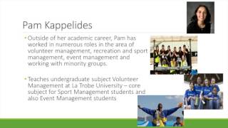 SMAANZ Volunteers Webinar - “Volunteer Management in Sports & Events