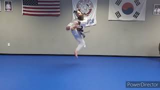 Advanced Tang Soo Do kicks: Jump kick break down screenshot 3