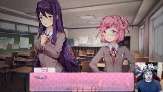 Natsuki and Yuri fighting