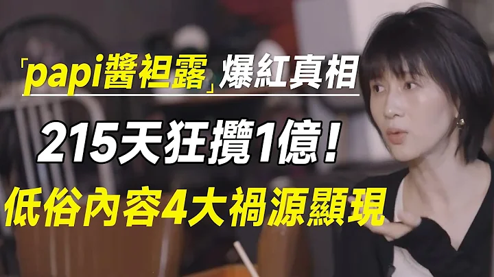 215天狂攬1億！papi醬袒露當年爆紅真相，低俗內容4大禍源顯現   #十三邀 #許知遠#羅翔#王石 - 天天要聞