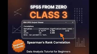 𝐒𝐩𝐞𝐚𝐫𝐦𝐚𝐧’𝐬 𝐑𝐚𝐧𝐤 𝐂𝐨𝐫𝐫𝐞𝐥𝐚𝐭𝐢𝐨𝐧 𝐢𝐧 𝐒𝐏𝐒𝐒 | 𝐍𝐨𝐧-𝐏𝐚𝐫𝐚𝐦𝐞𝐭𝐫𝐢𝐜 𝐓𝐞𝐬𝐭 𝐒𝐭𝐞𝐩-𝐛𝐲-𝐒𝐭𝐞𝐩 | 𝐂𝐥𝐚𝐬𝐬 𝟑 | 𝐒𝐏𝐒𝐒 𝐟𝐫𝐨𝐦 𝐙𝐞𝐫𝐨