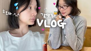 [vlog]혼술하고 현타오고..👽(갈쿡 두부김치/야식 소주🍶/육퇴..맵잔아/최애 샤브 맛집🍜/불닭볶음면+치킨/해장 햄버거/갈또엽떡💔/오징어구이/허니콤보/돈까스 온모밀/시바견 택이)