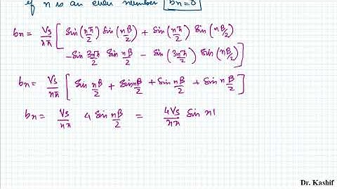 Fourier analysis of a quasi square waveform