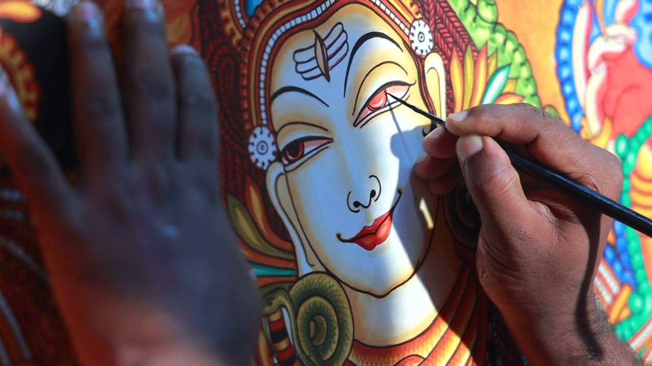 | Nethronmeelanam Ceremony Of New Mural Painting In Shree Ponnu Guruvayurappan Temple |