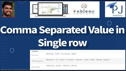 Tableau Tutorial | Comma Separated Value in Single row