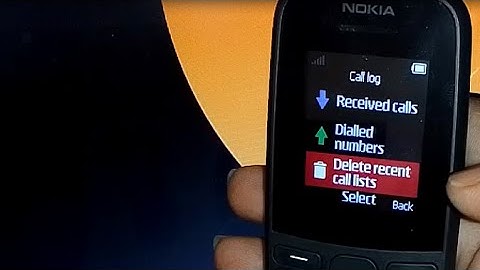 how to delete recent call list in nokia 105 ta 1304 ss mobile