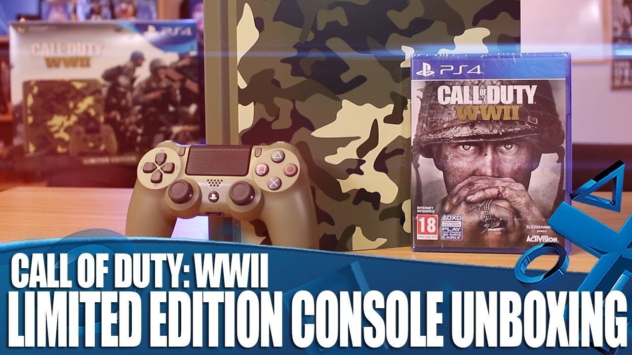 PS4 SLIM - Call of Duty WWII Limited Edition Console - Unboxing 